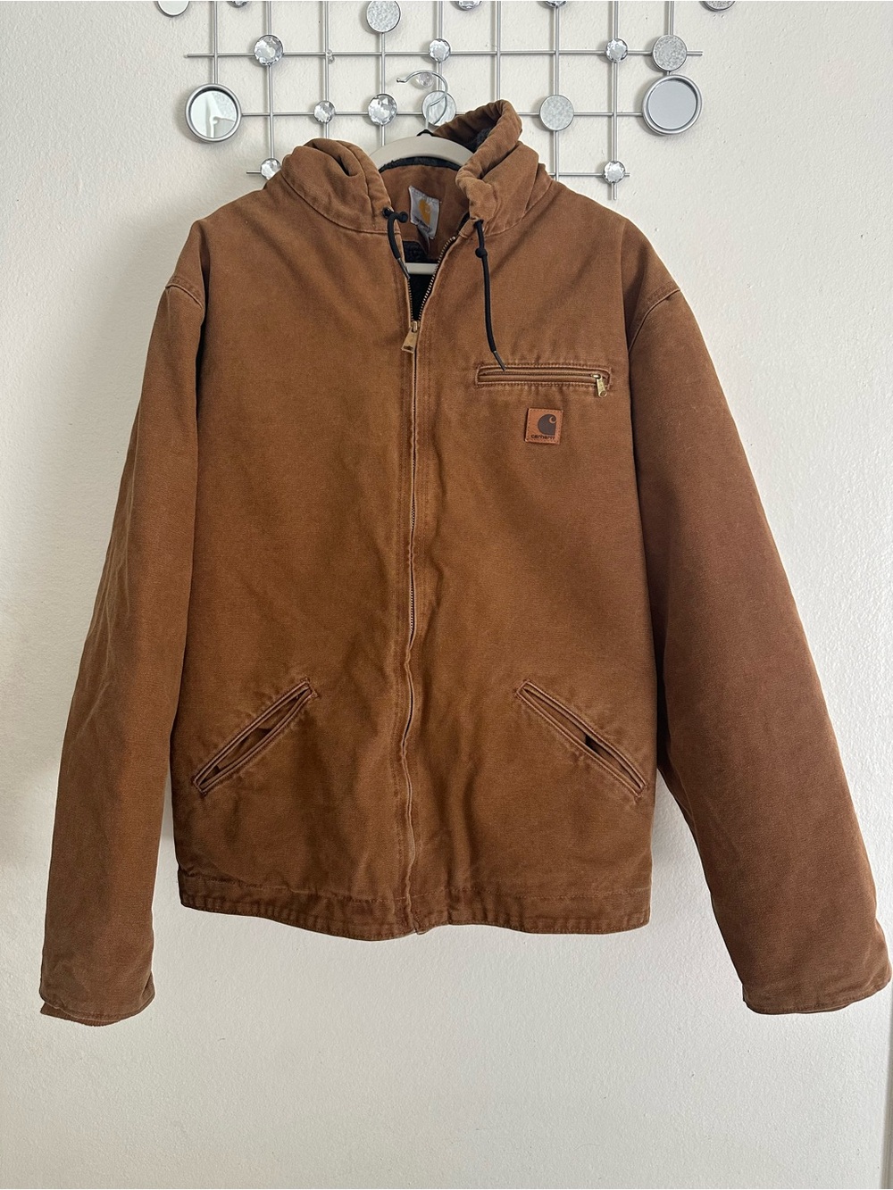 Carhartt  2017 Brown Hooded Canvas Work Jacket